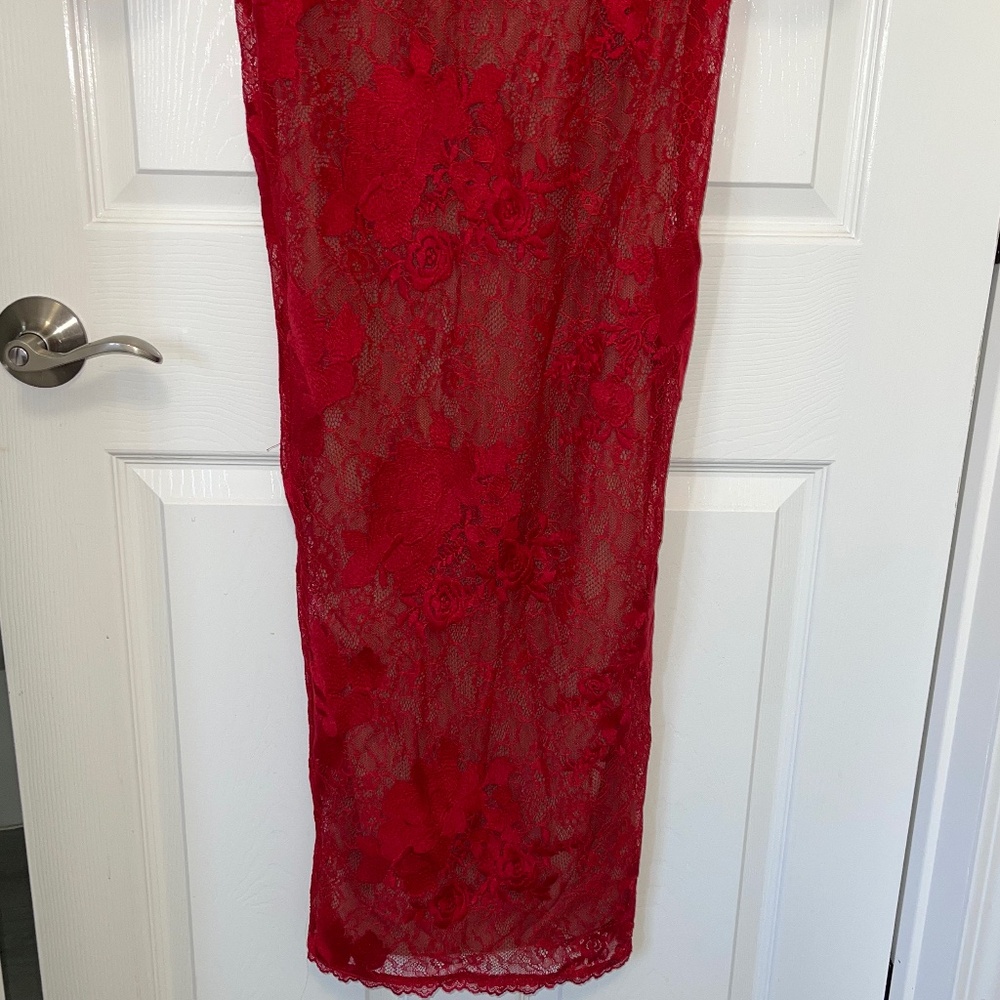 SOLD House of CB Lucienne Red Lace Embroidered Maxi Dress - Limited Edition - Picture 11 of 13